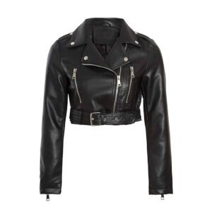Rebel Cropped Biker Jacket