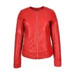 Onyx Moto women’s leather jacket — front (SBWJ-00003)