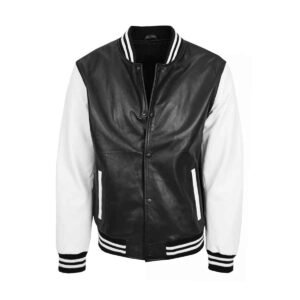 Varsity Leather Bomber Jacket