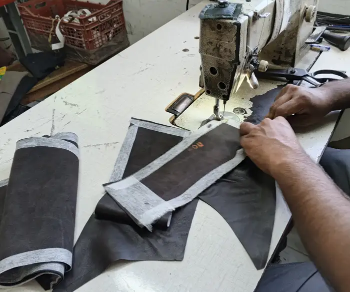 Leather Jacket Manufacturing Process stitching assembly