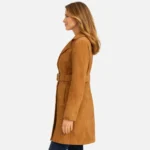 Sienna Reverie Belted Suede Leather Coat